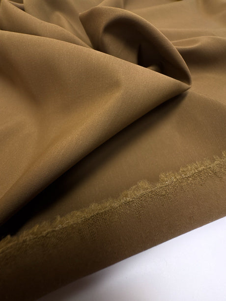 Virgin Wool Blend Woven Brown