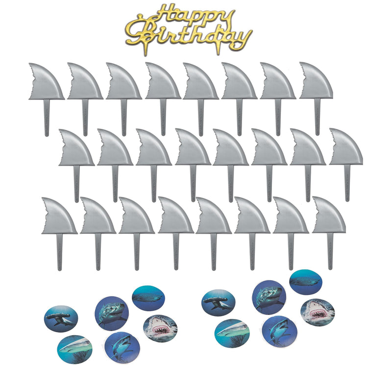 Small Shark Cupcake Kit (ideal for 24 cupcakes)