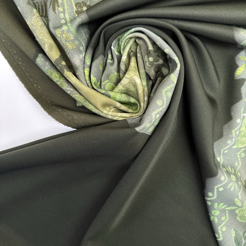 Printed Green Knitted Fabric