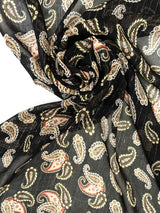 Polyester Lurex Chiffon Printed Green Black