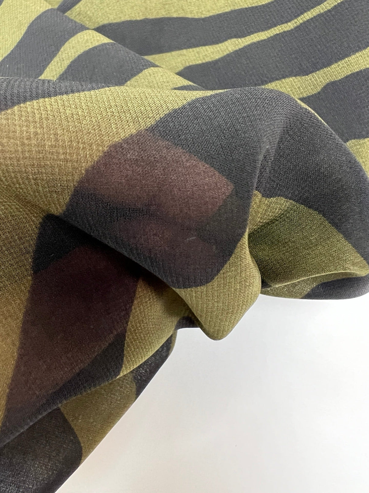 Polyester Chiffon Animal Print Green