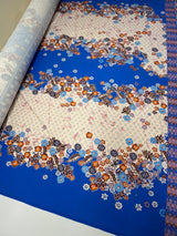 Viscose Knit Printed Beige-Blue