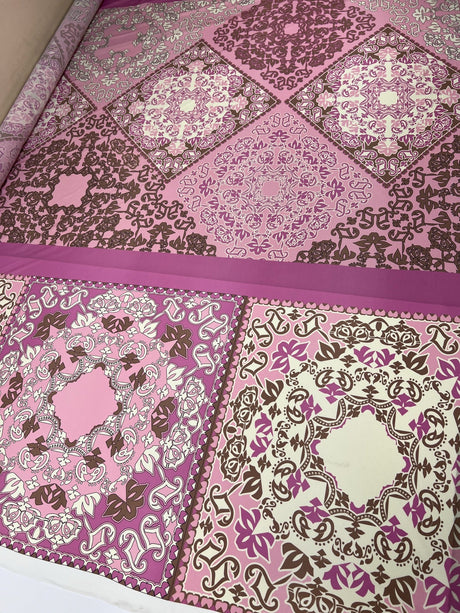 Polyamide Elastane Knitted Fabric Printed Geometric