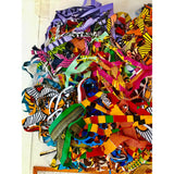 Fine Scraps African Print Fabric - Assorted Patterns, 44" Length (1 Pound)