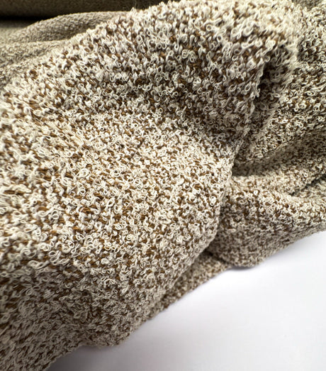 Cotton Polyamide Bouclé Beige Stretch