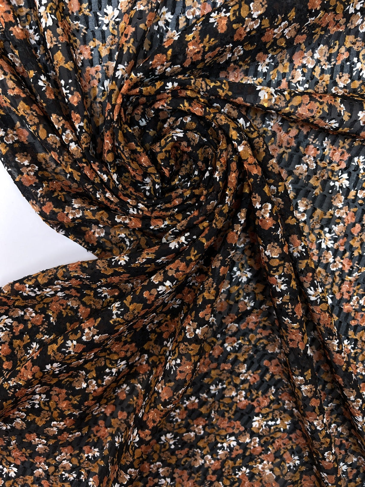 Polyester Fil Coupé Floral Multicolour