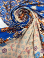 Viscose Knit Printed Beige-Blue