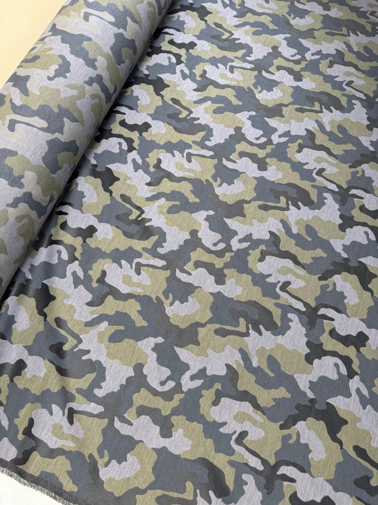 Viscose Blend Jacquard Abstract Green-Blue