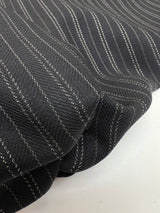 Wool Striped Herringbone Fabric