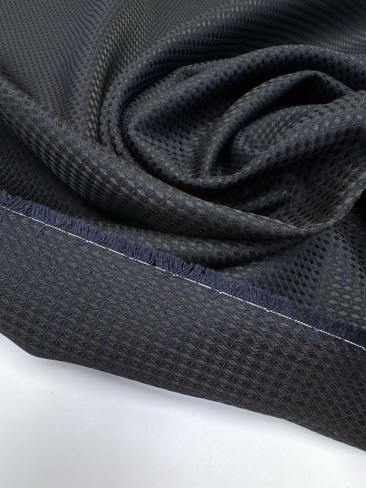 Wool Changeant Jacquard Fabric Purple Black
