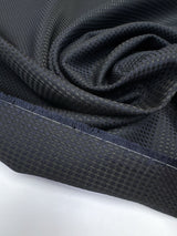 Wool Changeant Jacquard Fabric Purple Black