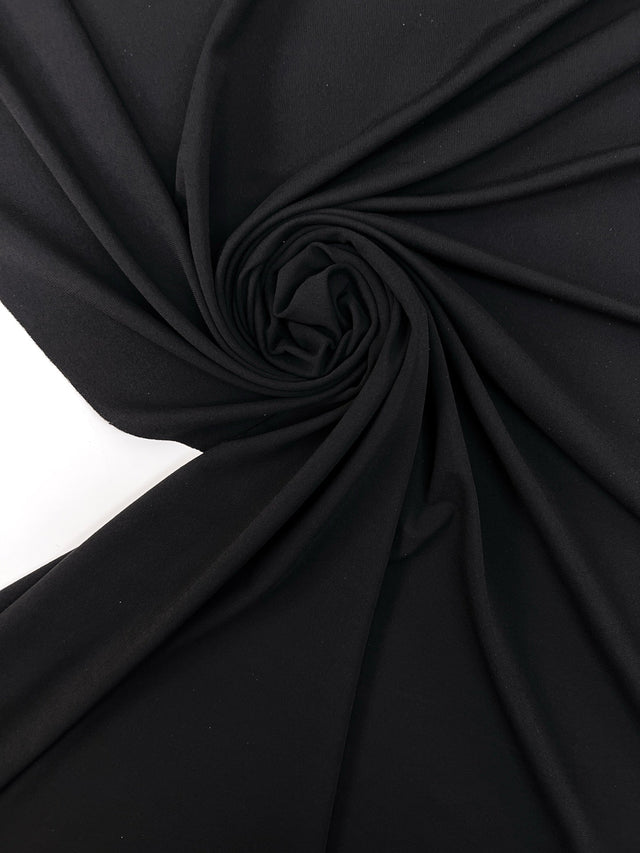 Black Cotton Knit Fabric