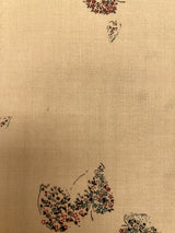 Printed Beige Wool Fabric