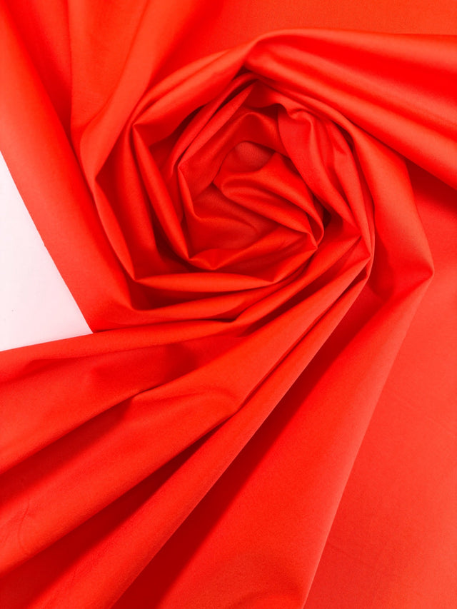Viscose Elastane Huckaback Fabric Red Orange