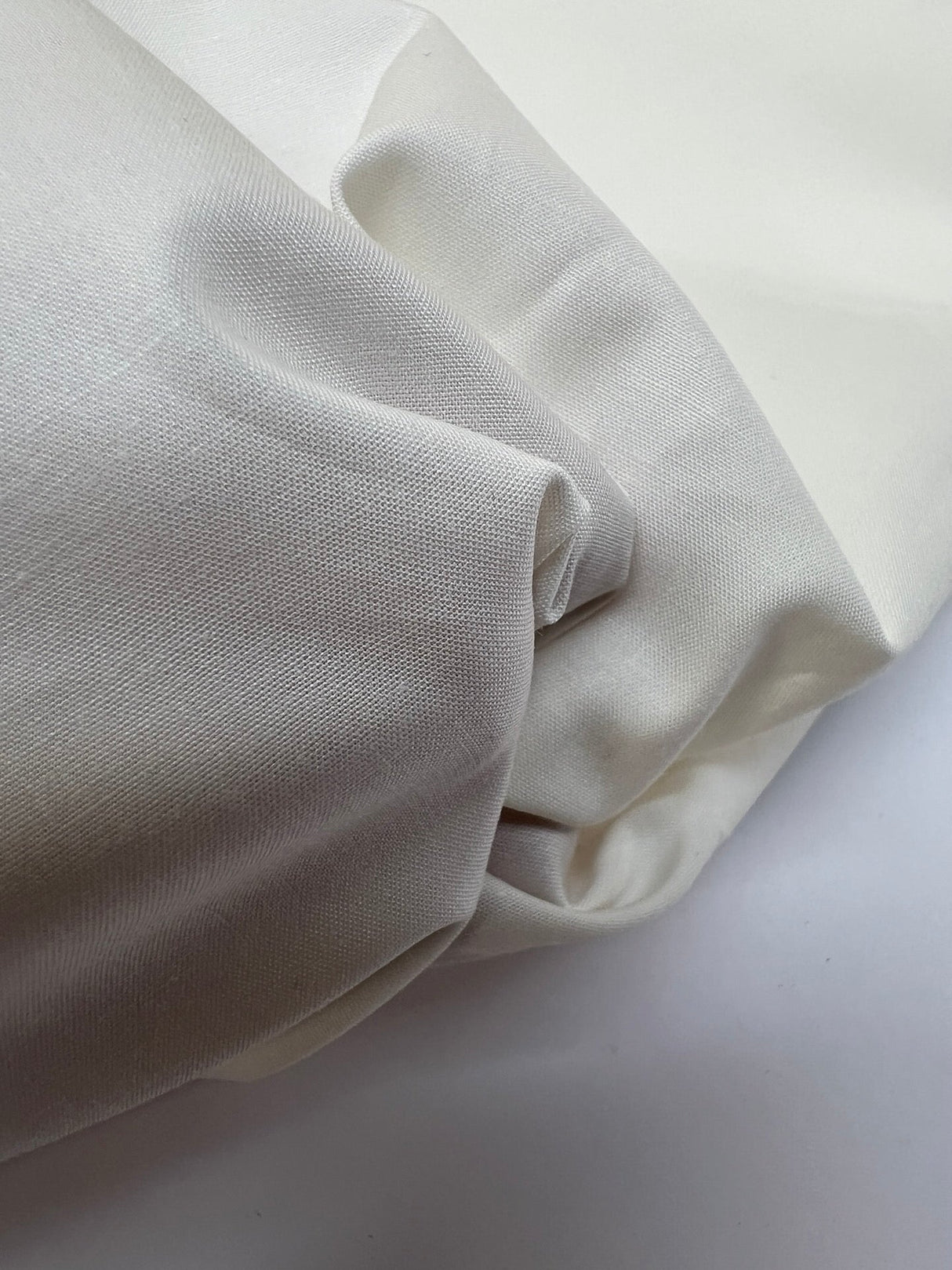 Cotton Poplin White Shade Stretch