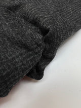 Wool Tweed Coat Fabric Checked Gray