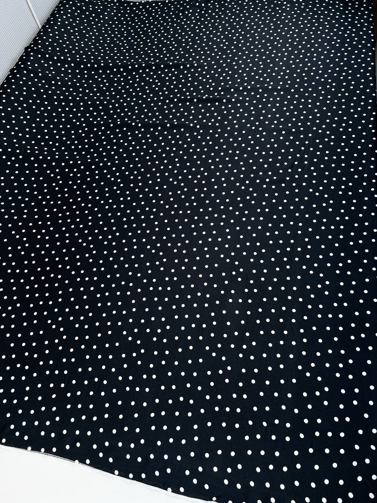 Viscose Twill Polka Dot Blue Fabric