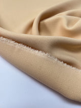 Wool Tweed Beige Stretch Fabric