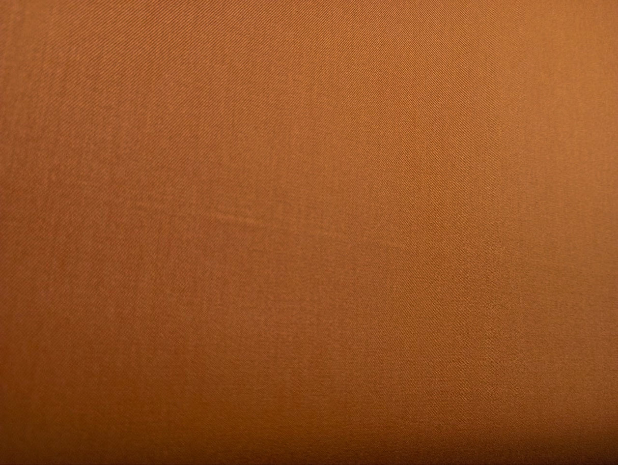Orange Viscose Wool Twill Suiting