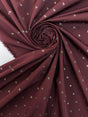 Polyamide Abstract Glitter Fabric Red Brown