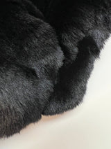 Black Modacrylic Faux Fur