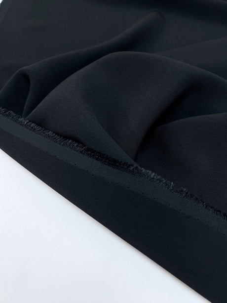 Viscose Crepe Woven Blue Black Stretch