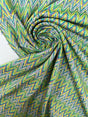 Polyamide Elastane Knitted Blend Geometric Herringbone
