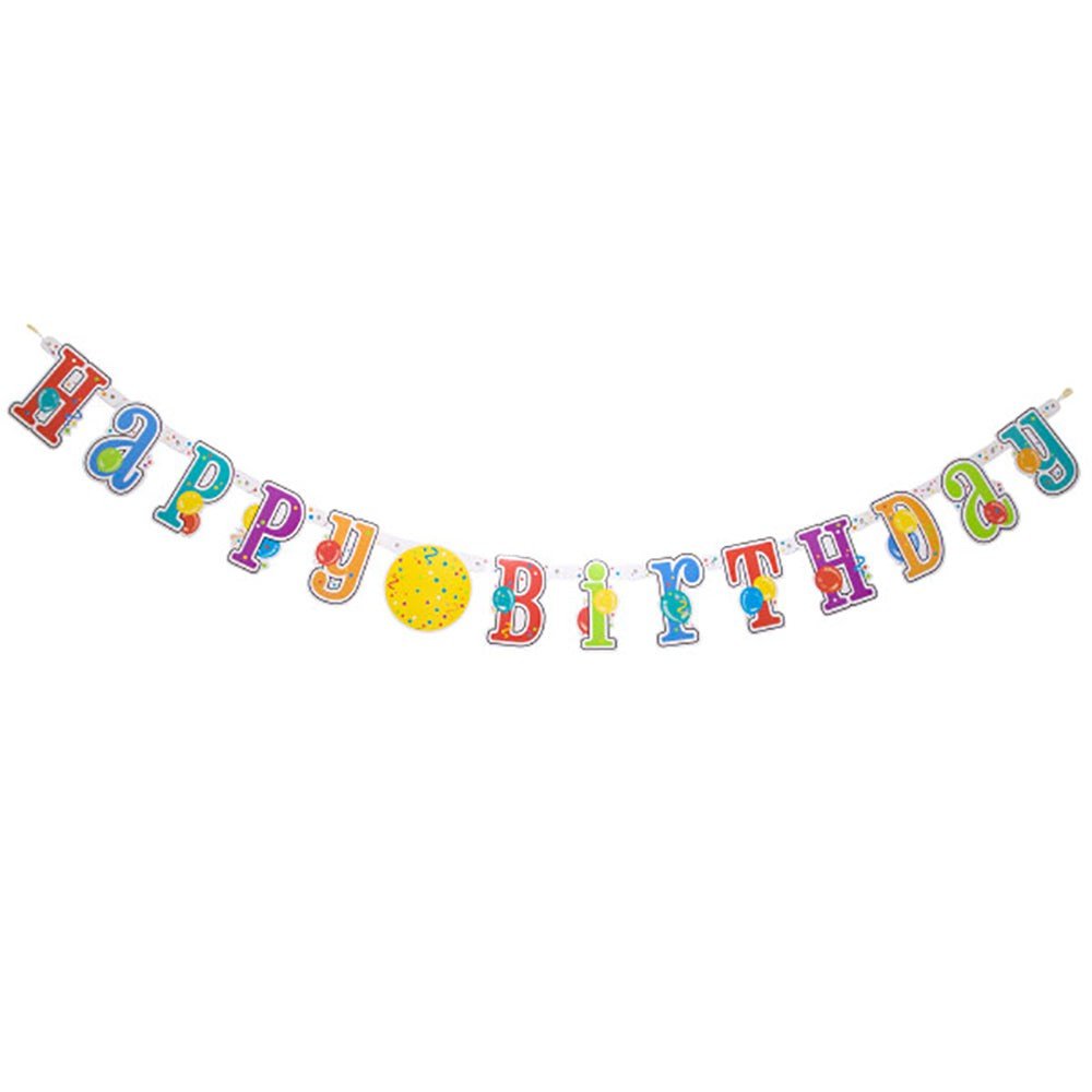 Happy Birthday Banner with Stickers