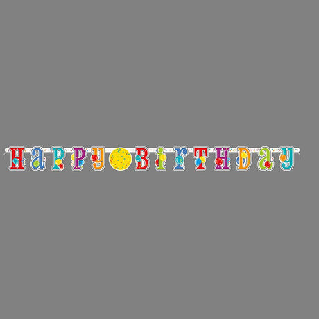 Happy Birthday Banner with Stickers