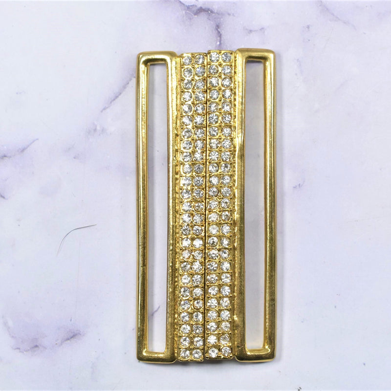 Rhinestone Connector Golden Sparkling 3 Inch