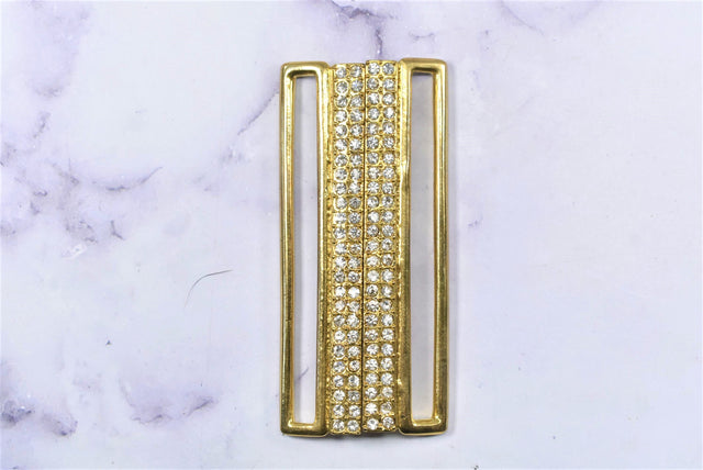 Rhinestone Connector Golden Sparkling 3 Inch