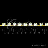 7Mm Rhineston Chain (Separated) - 5 Yards (Gold)