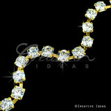 7Mm Rhineston Chain (Separated) - 5 Yards (Gold)