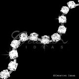 7Mm Rhineston Chain (Separated) - 5 Yards (Silver)