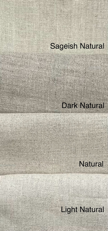 Pure Linen Sage Natural Fabric