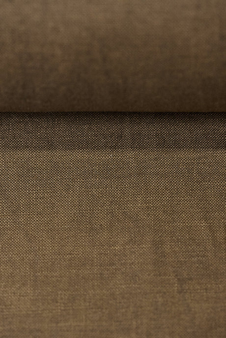 Pure Linen Fabric Dark Brown