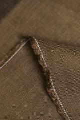 Pure Linen Fabric Dark Brown