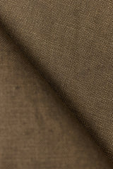 Pure Linen Fabric Dark Brown