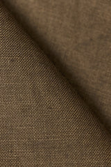 Pure Linen Fabric Dark Brown