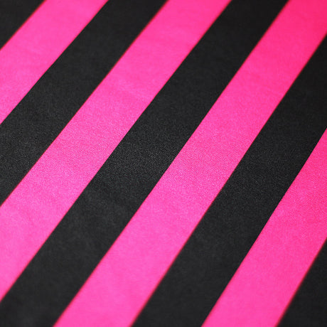 Lucky Stripes Polyester Spandex Fabric - Multi-Color 1" Wide Stripes, 58/60" Width (1 Yard)