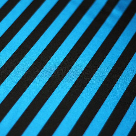 Lucky Stripes Polyester Spandex Fabric - Multi Stripe Print, 58/60" Width (1 Yard)