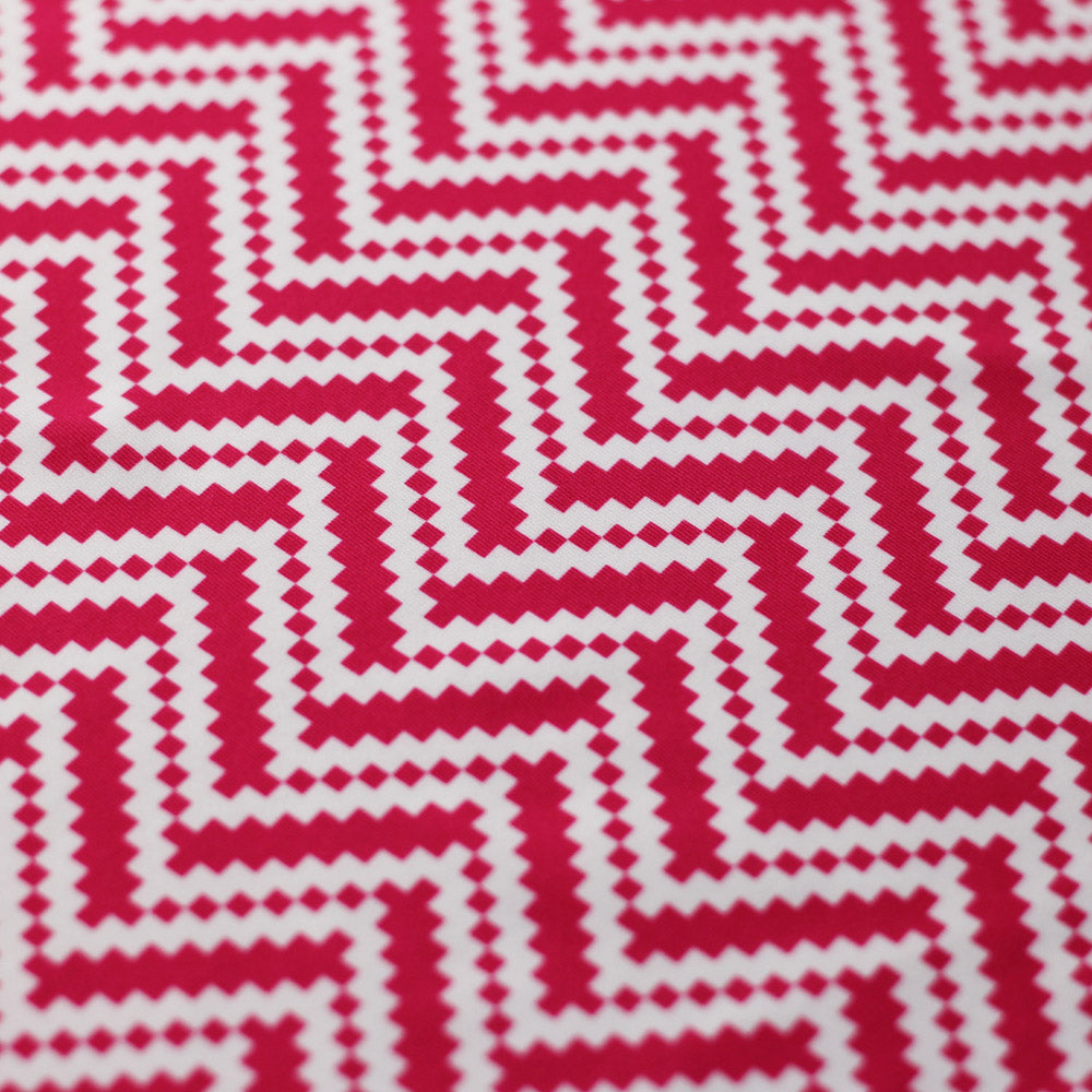Zig Zag Racer Polyester Spandex Fabric - Multiple Colors, Chevron Zig Zag, 58/60" Width (1 Yard)