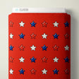 Cotton Print 8-Bit Stars Red Pop Stars Fabric