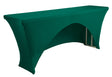 Spandex Table Cover Open Back 8 ft x 18 in Hunter Green/Holly Green