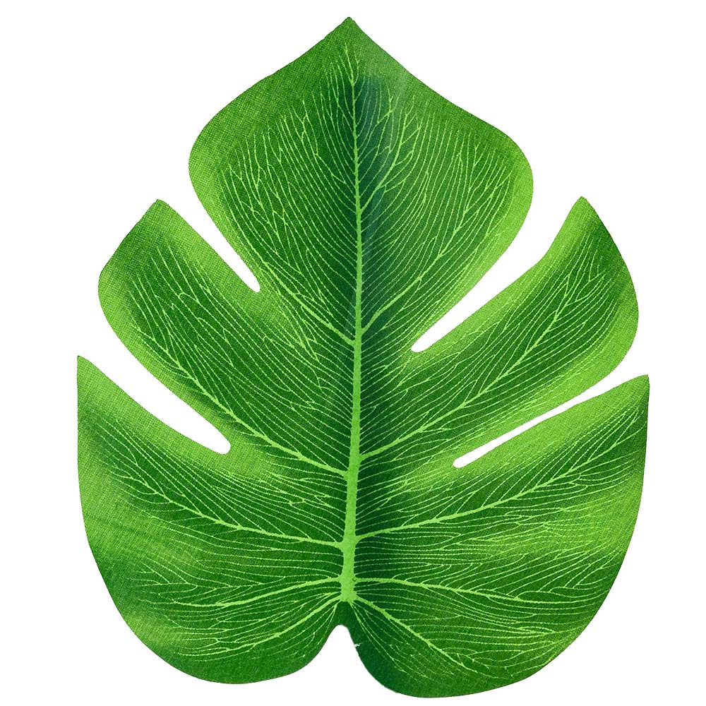 Faux Tropical Leaf Silk Flower