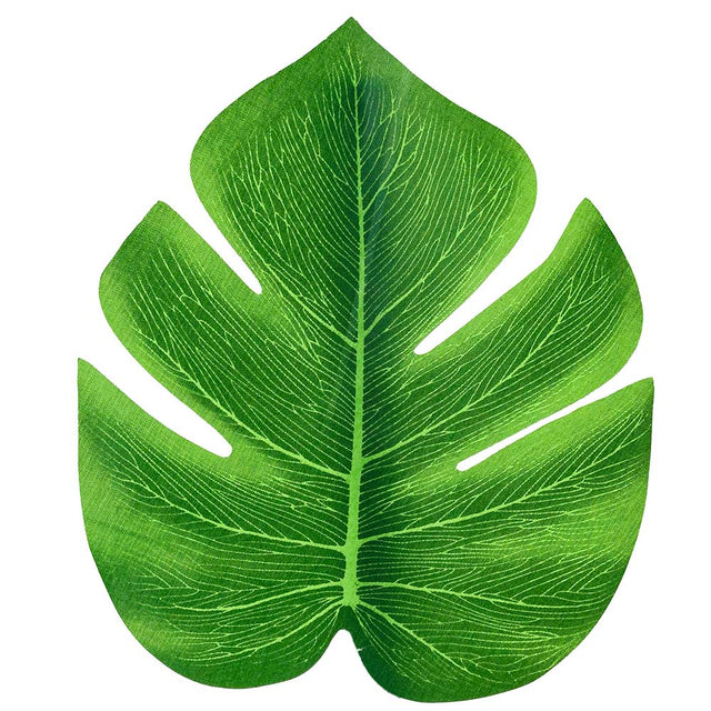 Faux Tropical Leaf Silk Flower