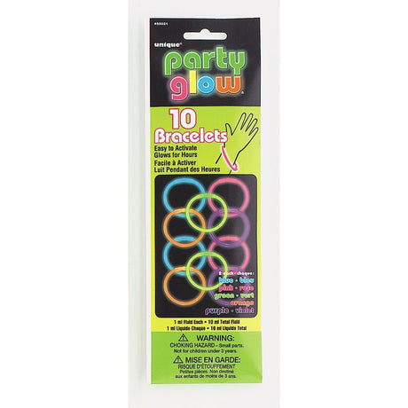 Glow Bracelets Assorted 10 Pack