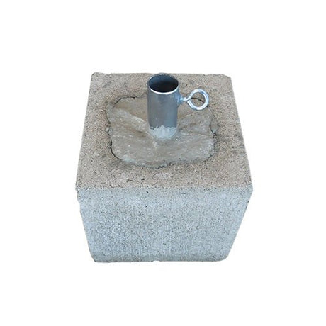 Cement Block Weight with Metal Tubing