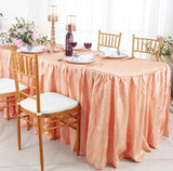 Ruffled Fitted Crushed Taffeta Tablecloth With Skirt