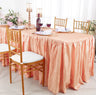 Ruffled Fitted Crushed Taffeta Tablecloth With Skirt